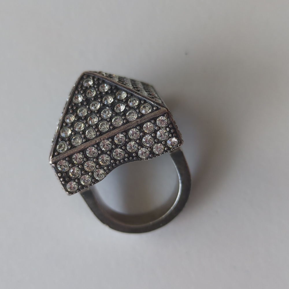 Sterling Silver Rhinestone Statement Ring By Skye - image 3